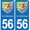 56 Ploërmel blason autocollant plaque stickers ville