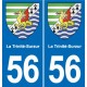 56 Ploërmel blason autocollant plaque stickers ville