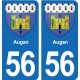 56 Ploërmel blason autocollant plaque stickers ville