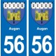 56 Ploërmel blason autocollant plaque stickers ville