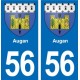 56 Ploërmel blason autocollant plaque stickers ville