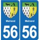 56 Ploërmel blason autocollant plaque stickers ville