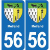 56 Ploërmel blason autocollant plaque stickers ville