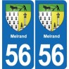 56 Ploërmel blason autocollant plaque stickers ville