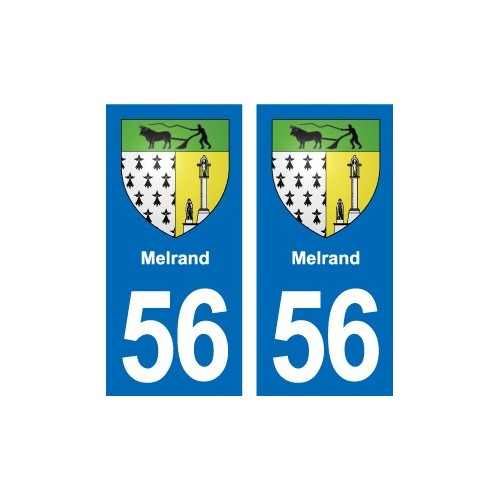 56 Ploërmel blason autocollant plaque stickers ville