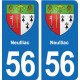 56 Ploërmel blason autocollant plaque stickers ville