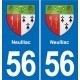 56 Ploërmel blason autocollant plaque stickers ville