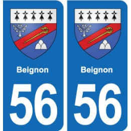 56 Ploërmel blason autocollant plaque stickers ville