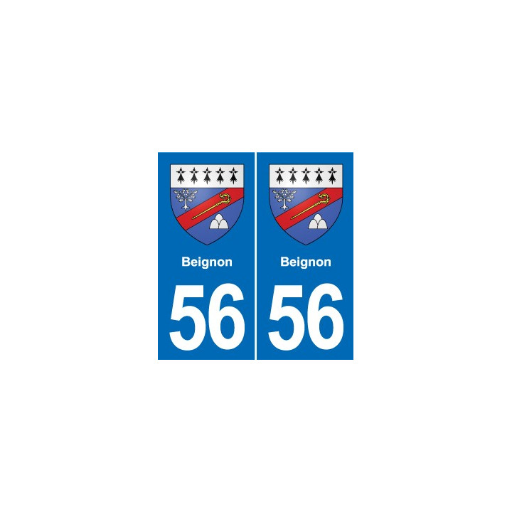 56 Ploërmel blason autocollant plaque stickers ville