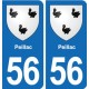 56 Ploërmel blason autocollant plaque stickers ville