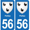 56 Ploërmel blason autocollant plaque stickers ville