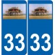 33 cabane tchanqué autocollant plaque immatriculation auto sticker