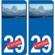 64 Pic du midi d'Ossau autocollant plaque immatriculation auto sticker