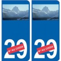 64 Pic du midi d'Ossau logo n°3  autocollant plaque immatriculation auto sticker