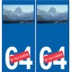 64 Pic du midi d'Ossau autocollant plaque immatriculation auto sticker