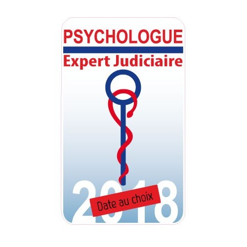 Caducée Psychologue Expert Judiciaire sticker autocollant
