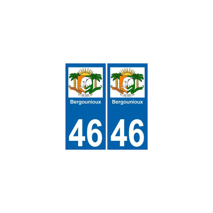 46 Lalbenque blason autocollant plaque stickers ville