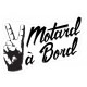 Motard à bord autocollant sticker adhesif logo 3-4