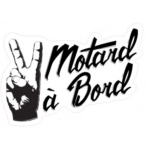 Bébé motard à bord carré jaune autocollant sticker adhesif logo 3-3