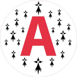 A jeune conducteur apprenti autocollant adhésif Bretagne drapeau sticker