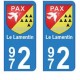 972 Le Lamentin autocollant plaque