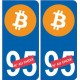 Bitcoin sticker autocollant plaque immatriculation auto sticker