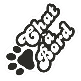 Chat à bord autocollant sticker adhésif logo 52