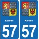 57 Marly blason autocollant plaque stickers ville