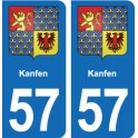 57 Marly blason autocollant plaque stickers ville