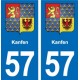 57 Marly blason autocollant plaque stickers ville