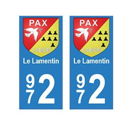 972 Le Lamentin autocollant plaque