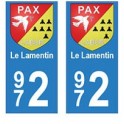 972 Le Lamentin autocollant plaque