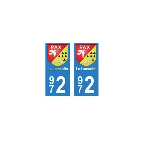 972 Le Lamentin autocollant plaque