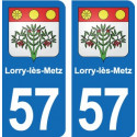 57 Marly blason autocollant plaque stickers ville