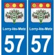 57 Marly blason autocollant plaque stickers ville