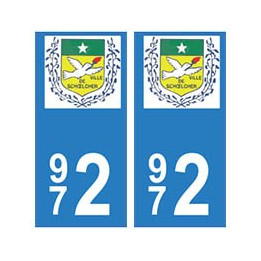 972  Schœlcher autocollant plaque
