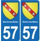 57 Marly blason autocollant plaque stickers ville