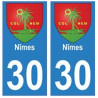 30 Pont-Saint-Esprit ville autocollant plaque stickers