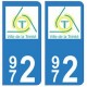 972 Trinité autocollant plaque