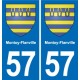 57 Marly blason autocollant plaque stickers ville