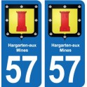 57 Hargarten-aux-Mines stemma adesivo piastra adesivi città