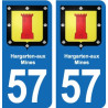 57 Marly blason autocollant plaque stickers ville