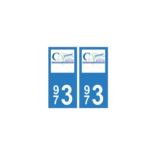 973 Cayenne autocollant plaque