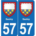 57 Marly blason autocollant plaque stickers ville