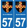 57 Marly blason autocollant plaque stickers ville