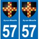 57 Marly blason autocollant plaque stickers ville