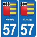 57 Marly blason autocollant plaque stickers ville