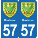 57 Montbronn blason autocollant plaque stickers ville
