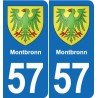 57 Marly blason autocollant plaque stickers ville
