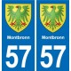 57 Marly blason autocollant plaque stickers ville